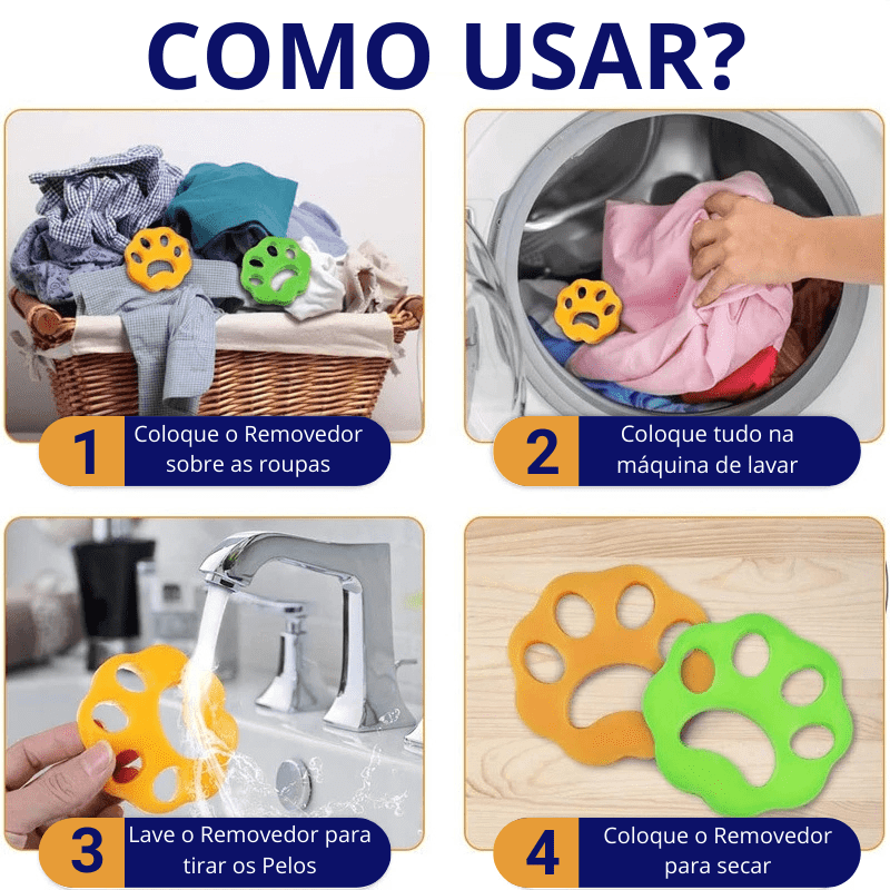 Kit Removedor de Pelos para Roupas e Pets Hair Catcher - InnovaShops