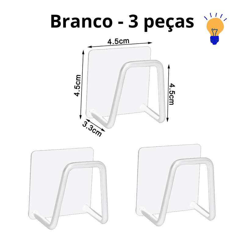 Conjunto de Suporte para Esponja de Cozinha com 3 Peças SteelHold - InnovaShops