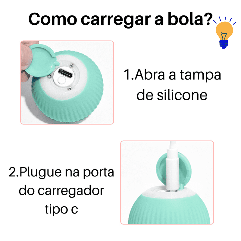 Bola Interativa para Gatos com Sensor Automático CatRoll - 2pçs - InnovaShops