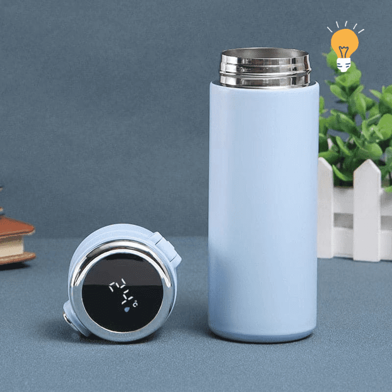 Garrafa Térmica com Led Indicador de Temperatura Steel Thermos - InnovaShops