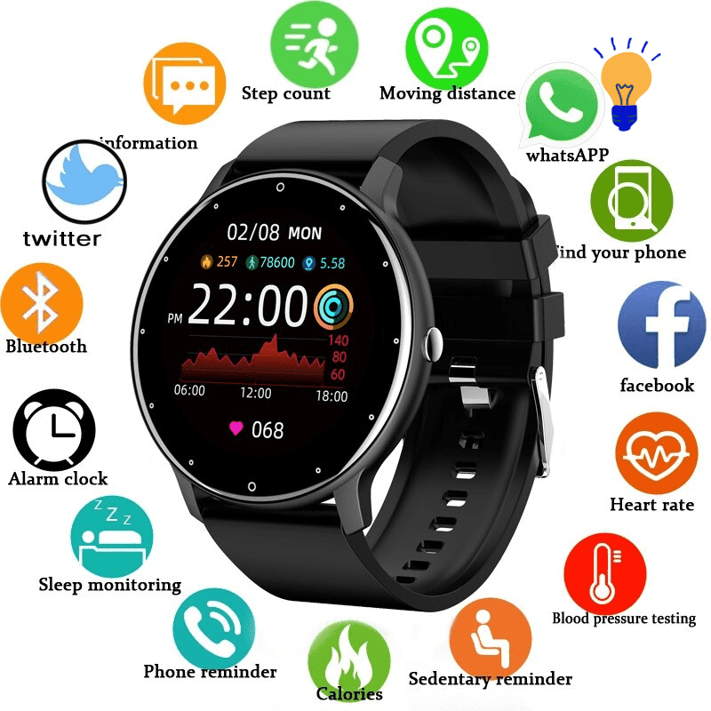 Relógio Smart Watch Esportivo Multifunções masculino/feminino com Bluetooth SportTouch - InnovaShops