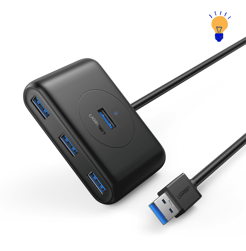 Adaptador USB Hub com 4 portas para USB 3.0 FlexiLink - InnovaShops