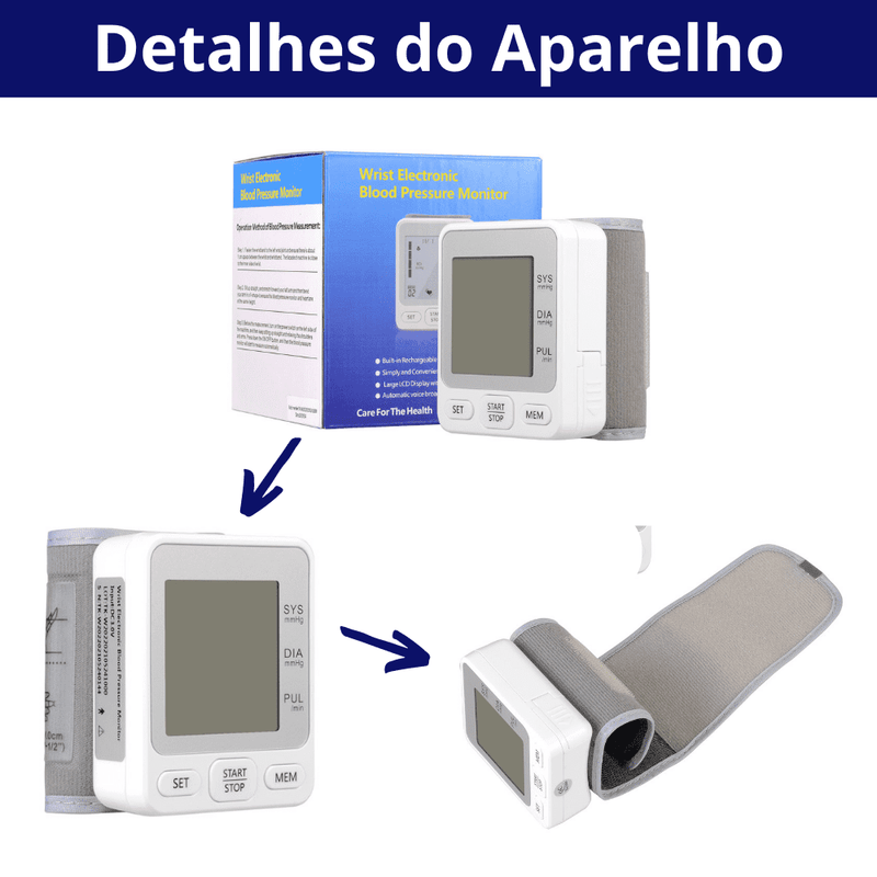 Aparelho medidor de Pressão Arterial Digital de Braço CardioScan - InnovaShops